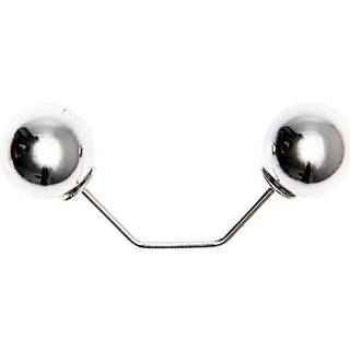 Zwei-Perlen-Pin 65mm 1 Stück - Silber