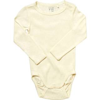VRS baby body langærmet str. 56 - råhvid