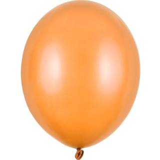 100 stk. Latex balloner lys orange metallic 12" – Professionel kvalitet til festdeko