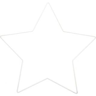 Metallring Stern weiß