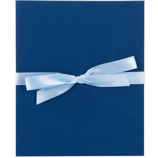 Leporello 15,5x19cm für 10 Fotos schwarze Seiten - Blau