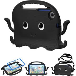 SKALO Samsung Tab A7 Lite 3D Cartoon børns cover - Sort