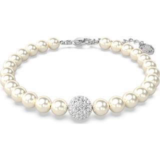 Swarovski Remix Collection Strand, Kristallperle, Weiß, Rhodiniert