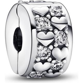 Pandora - Klemme led med sten og hjerter - 792235c01