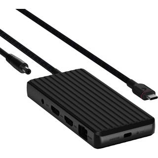 Unisynk 9-port 4K 100W USB-C dockingstation (sort) - På lager i butik
