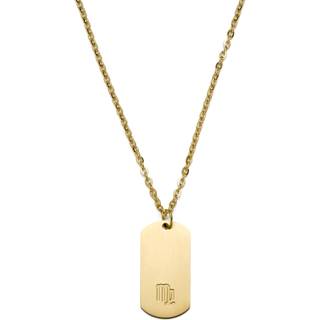 Jomfru Zodiac Guldfarvet Stålhalskæde