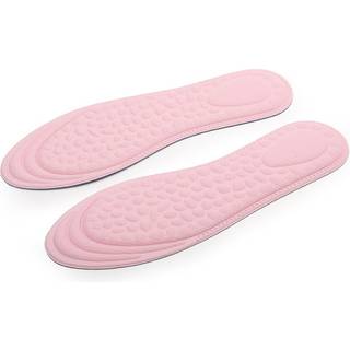 4D massage åndbar stødabsorberende sko indersål 1 par Lyserød