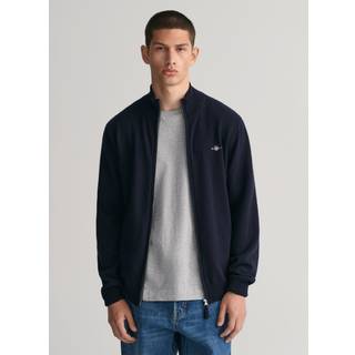 GANT Herre Cardigan af ekstra fin lammeuld med lynlås (XXXL)