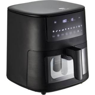 HOLM Airfryer med vindue 6,5 liter 1650 watt Mat sort