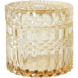 Krukke Med Låg Glas Røgfarvet H.9 cm