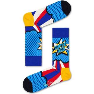 Super Dad Socks | Fun & Colorful Novelty Socks for Dad - Blue, White, Yellow, Red, Black - 41-46