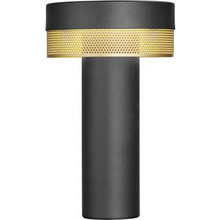 LED-bordlampe Mesh genopladeligt batteri, højde 24 cm, sort/guld