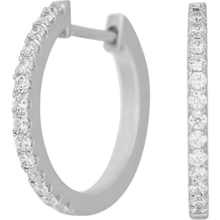 Siersbøl sølv creol med cubic zirkonia 17mm