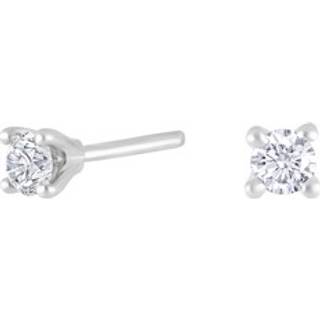 Siersbøl HEART 14 kt. hvidguldsørestikker dia. 0.20ct W/SI