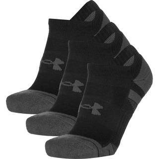Under Armour Performance Tech Unisex 3-Pack No Show Socks Black / Black / Jet Gray L