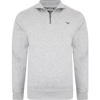Threadbare Threadbare Grey Quarter Zip Neck Sweatshirt