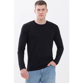 Mey Herren Longsleeve schwarz Mikrofaser/Funktion unifarben