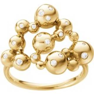 Georg Jensen Moonlight Grapes cluster ring 1551c i guld 0.11 ct 53