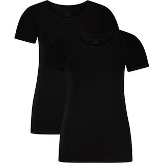 2 stk bambus T-shirt sort med rund hals til dame fra Bamboo Basic, XL