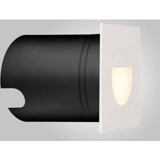 Aspen LED-indbygningslampe, diffusor, kantet, hvid