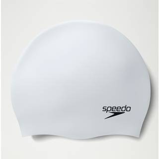 Speedo Badehætte Plain Moulded Silicone cap Hvid/Multi hvid