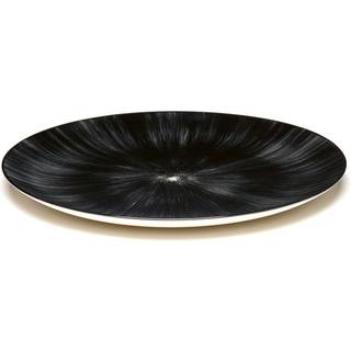 Serax - Plate Dé White/Black Var 6 - Assietter - Ann Demeulemeester - Sort,Hvid