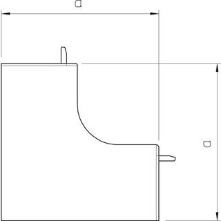 Obo Hjørne indvendig wdkh 60x90 MM hvid