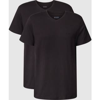 BOSS Black Herren T-Shirts schwarz Reine Baumwolle unifarben