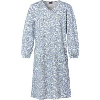 Trofe Pretty Long Sleeve Dress - Blue Pattern - XX-Large
