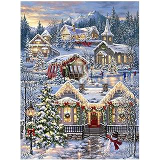 Springboks 1000 stykke puslespil juleby - lavet i USA