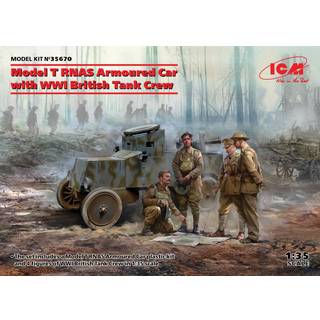 Model T RNAS Armoured Car with WWI British Tank rew