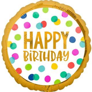 Happy Birthday Dots Party Folienballon
