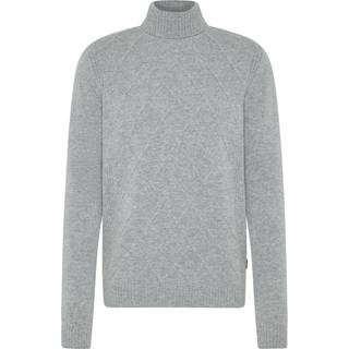 bugatti Herren Rollkragenpullover grau unifarben