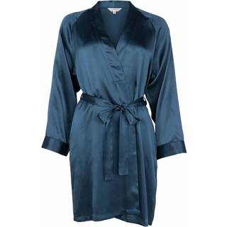 Lady Avenue Pure Silk Short Kimono - Petrol - Medium
