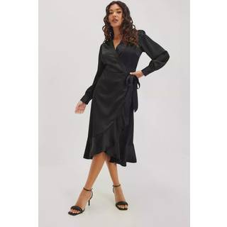 Objsateen Wrap Dress