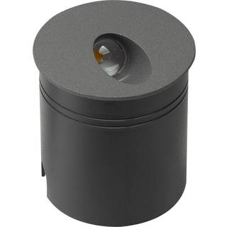 LED-indbygningslampe Aspen IP65, rund, mørkegrå