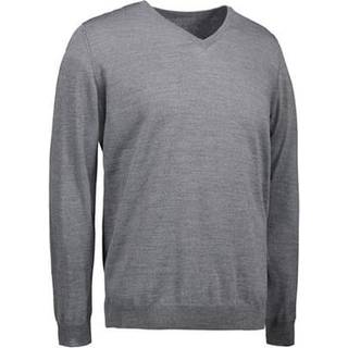 Id identity Pullover v-neck grå melange 2xl