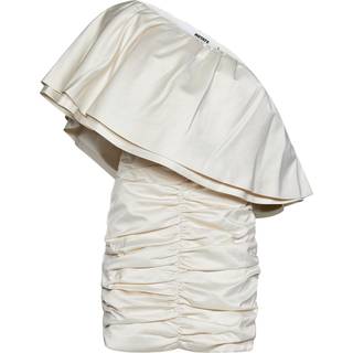 Rotate Twill ruched mini dress - neutrals - S