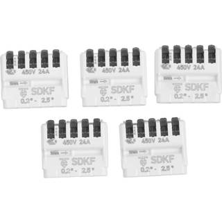 E-line fjeder samlemuffe 5-polet  5-pak