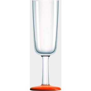 Champagneglas i plast Palm Flute Orange, non-slip, transparent/orange, 18 cl
