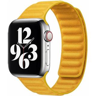 Apple Watch (38/40/SE/41/42mm) Lippa Magnetisk Finewoven Rem - Gul