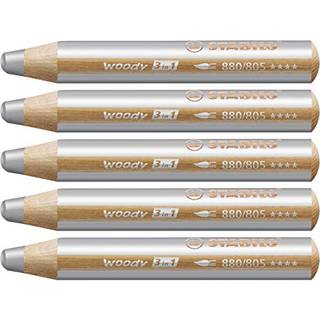 Stabilo woody 880-805 Sølv tyk farveblyant 5stk