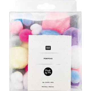 Pompons ca. 50 Stück - Pastell