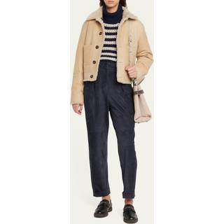 Brunello Cucinelli High-rise suede pants - blue - XS