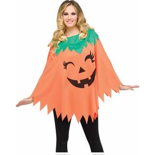 Halloween Kürbis Poncho One Size