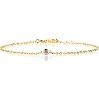 Nuran Zoe armbånd i 14 kt guld med pink safir 0,03ct