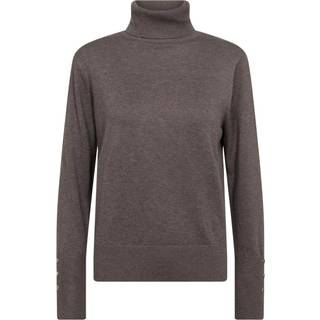 Freequent Pullover - FQKatie Finstrikket Rullekrave Brun Str. XL Freequent.dk