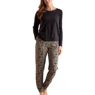 Trofe Zebra Long Sleeve Pyjama - Black pattern-2 - Small
