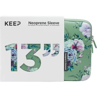 KEEP MacBook etui 13 (Jade Summer Flower) - På lager i butik