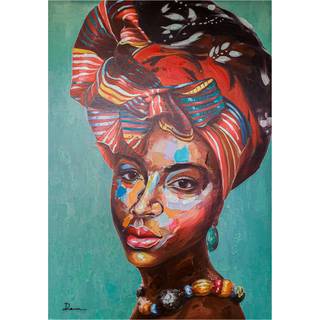 Håndlavet Maleri - African Nobility - Mixed Media - Str: 70 x 100 Cm
